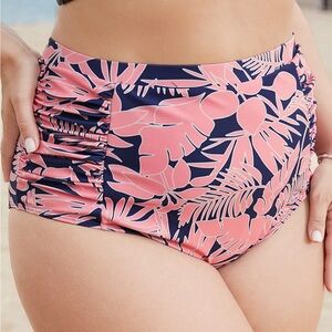 Size 18 - 20 • 2X • BloomChic • Plant Ruched Side Swim Bottom Only - NWT